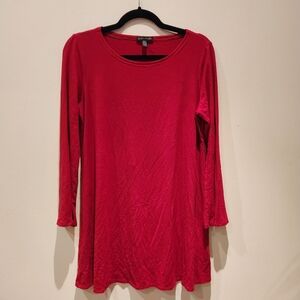 Eileen Fisher Tunic top red Size medium viscose jersey